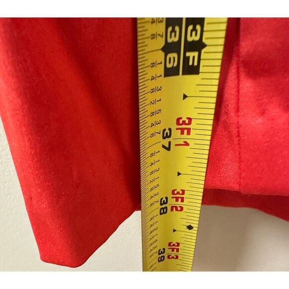 Bisou Bisou y2k Spaghetti Strap Red Coral Satin Bustier Party Dress Size 14 - Picture 9 of 13